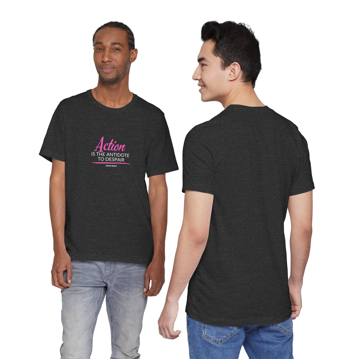 Action is the Antidote to Despair — Joan Baez Vintage Logo T‑Shirt