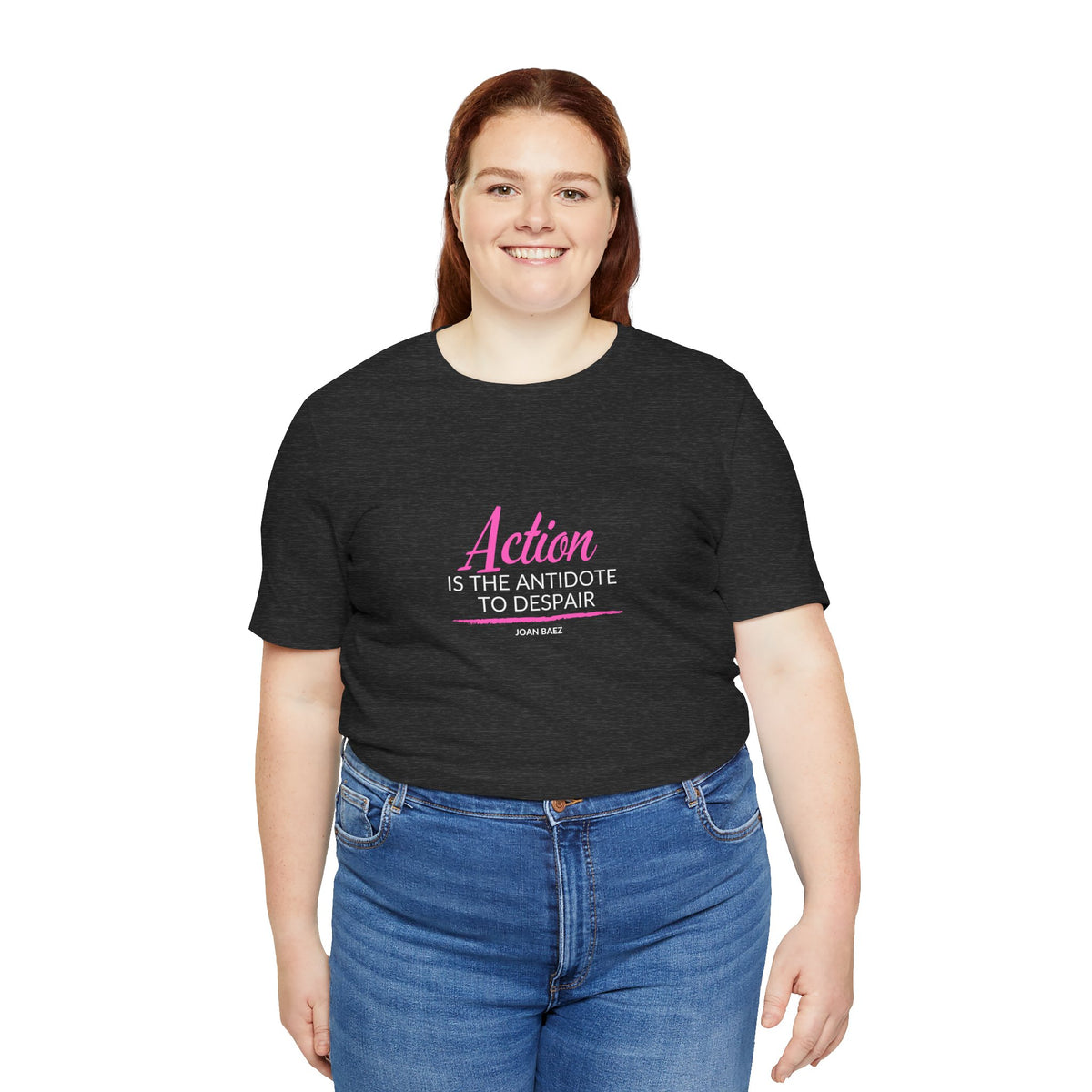 Action is the Antidote to Despair — Joan Baez Vintage Logo T‑Shirt