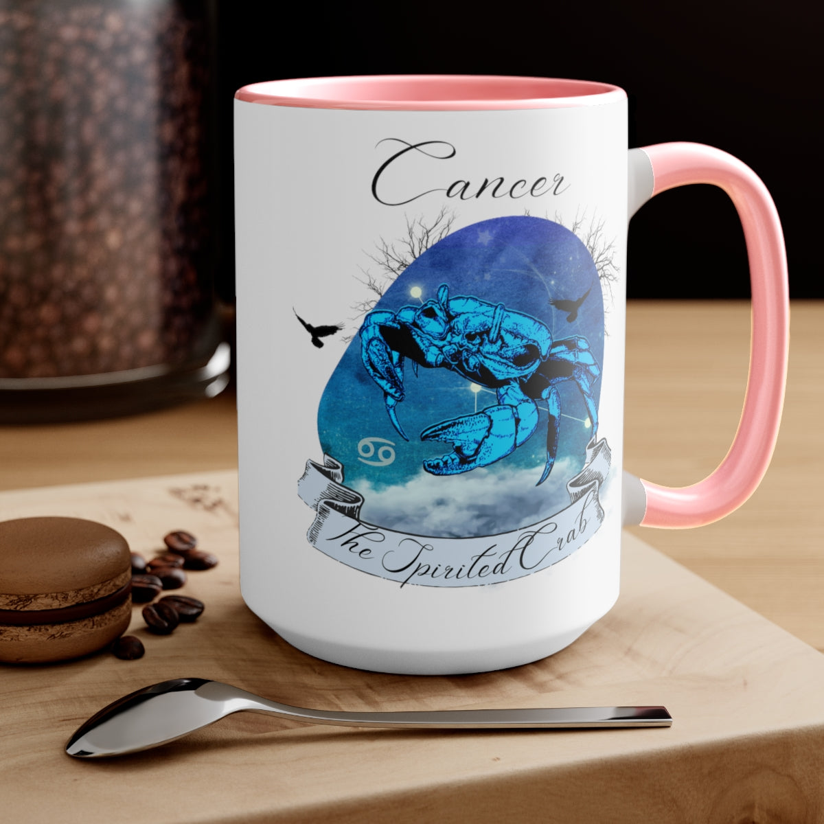 Cancer Zodiac Two-Tone Coffee Mugs, 15oz