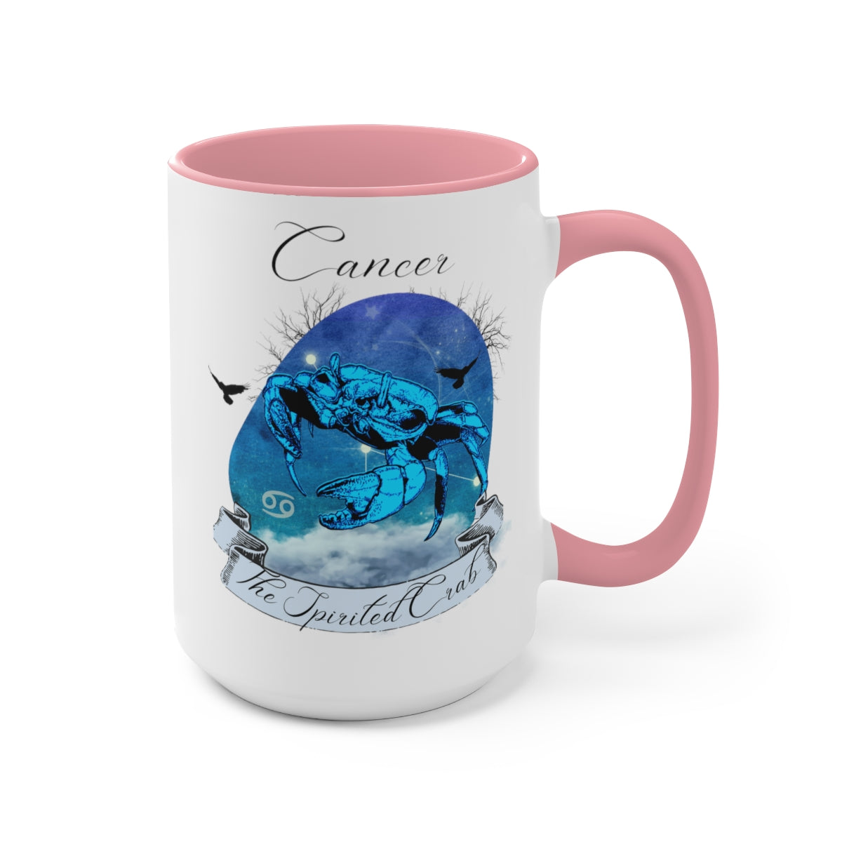 Cancer Zodiac Two-Tone Coffee Mugs, 15oz