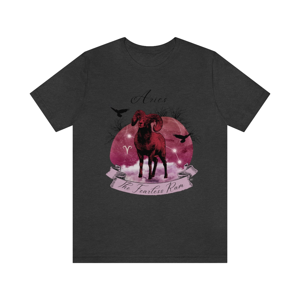 Zodiac Aries The Fearless Ram Astrology T Shirt | Unisex Jersey Short Sleeve Tee