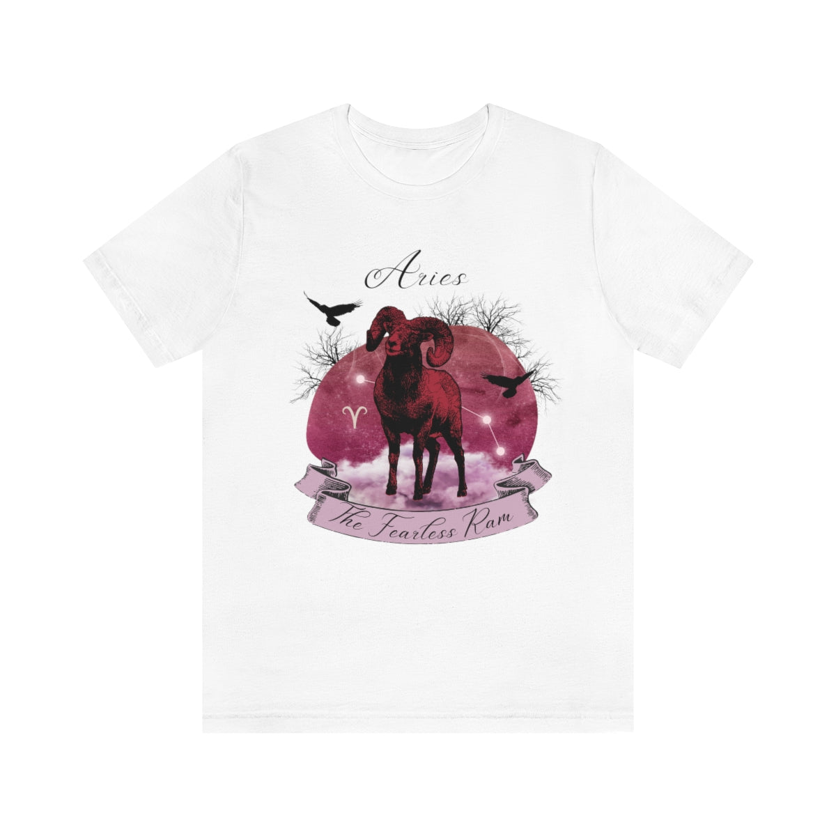 Zodiac Aries The Fearless Ram Astrology T Shirt | Unisex Jersey Short Sleeve Tee