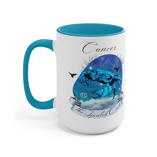 Cancer Zodiac Two-Tone Coffee Mugs, 15oz