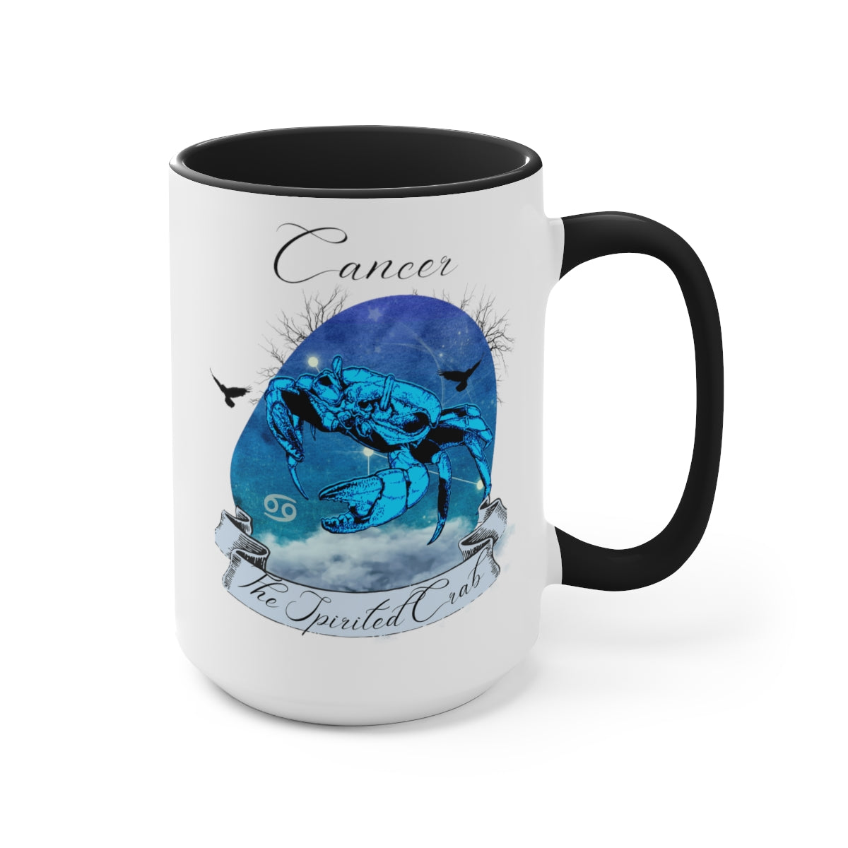 Cancer Zodiac Two-Tone Coffee Mugs, 15oz