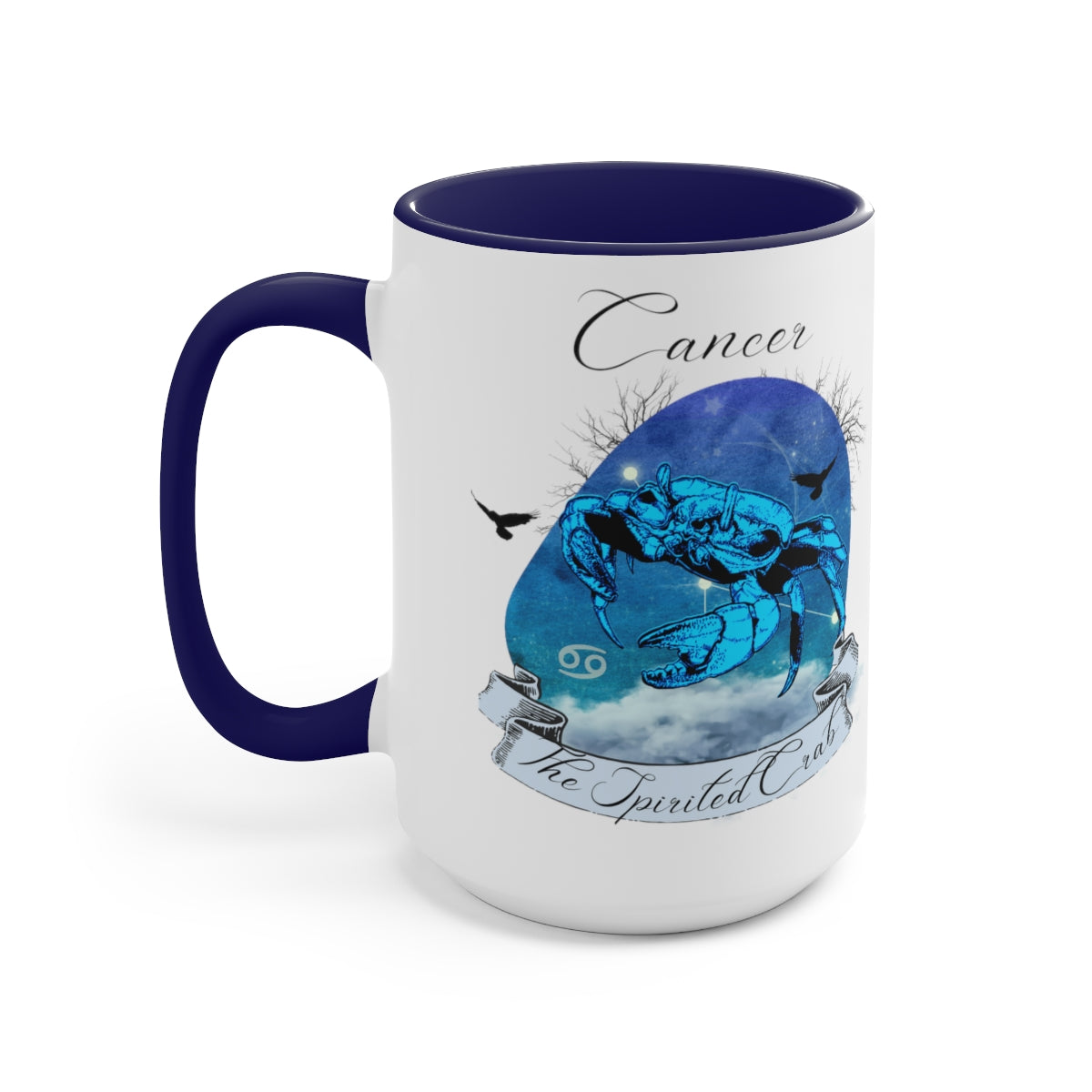 Cancer Zodiac Two-Tone Coffee Mugs, 15oz