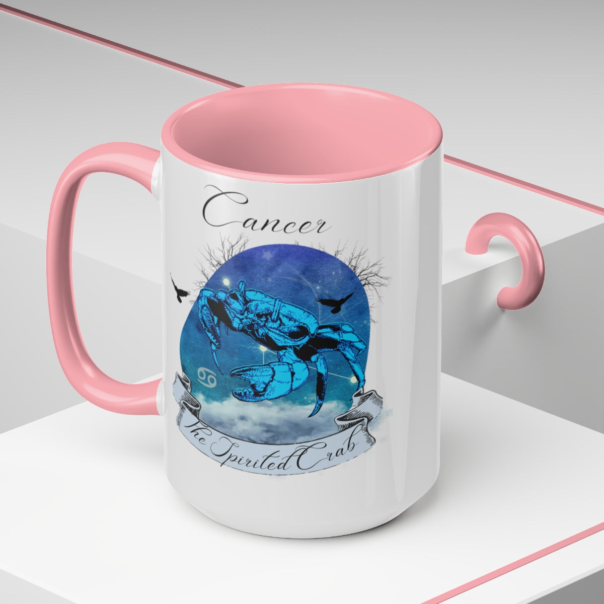 Cancer Zodiac Two-Tone Coffee Mugs, 15oz