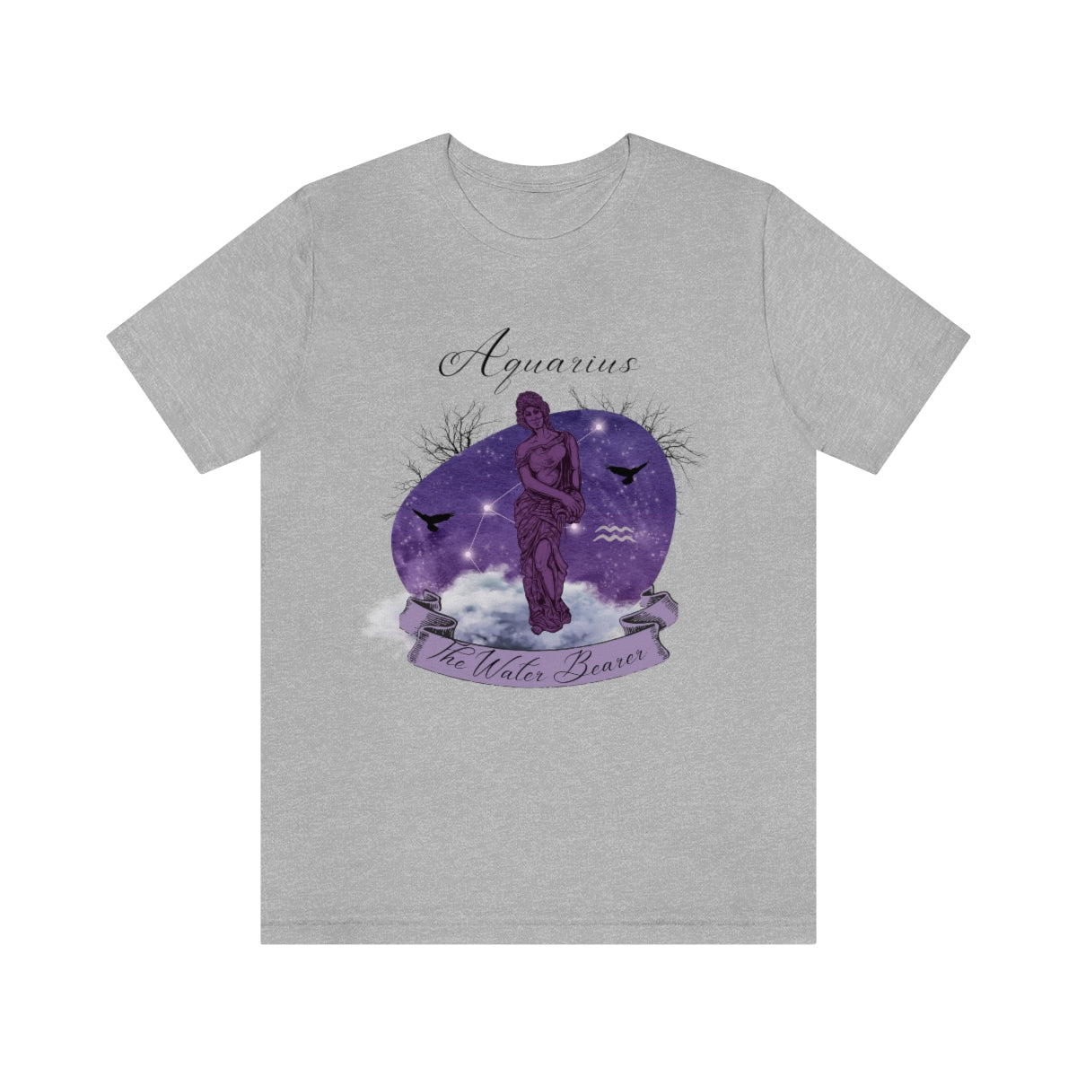 Zodiac Aquarius The Water Bearer Astrology T Shirt | Unisex Jersey Short Sleeve Tee