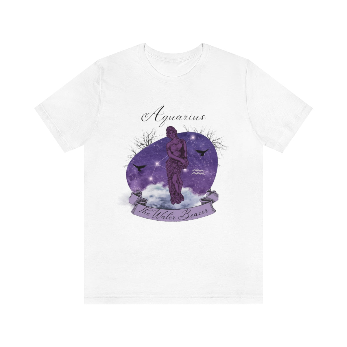 Zodiac Aquarius The Water Bearer Astrology T Shirt | Unisex Jersey Short Sleeve Tee