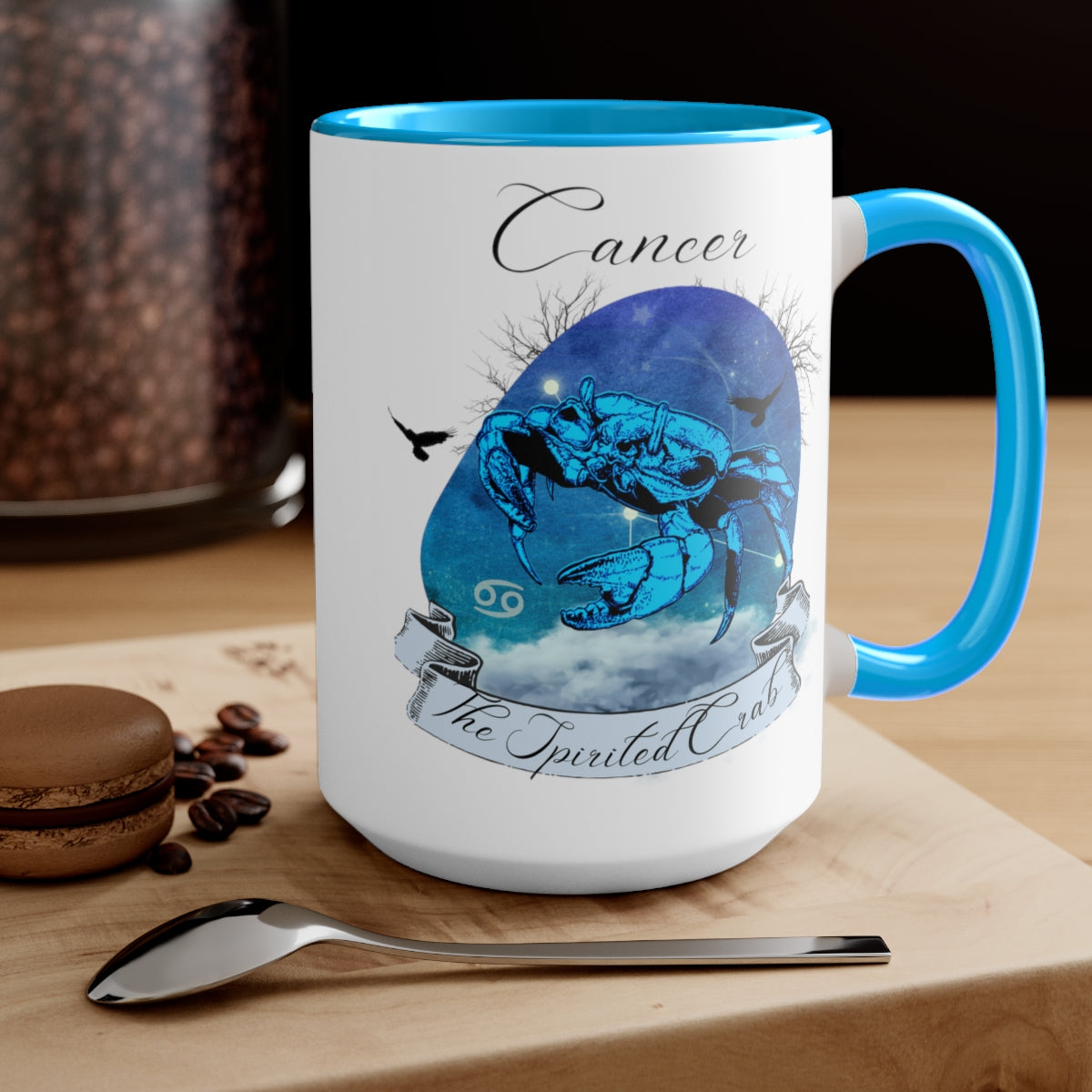 Cancer Zodiac Two-Tone Coffee Mugs, 15oz