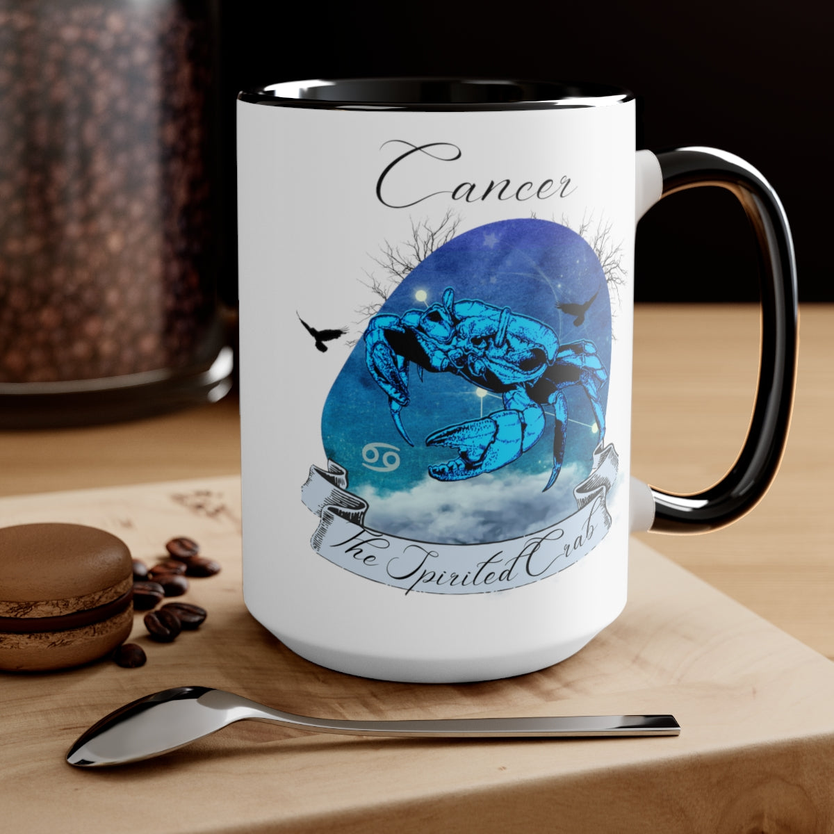 Cancer Zodiac Two-Tone Coffee Mugs, 15oz