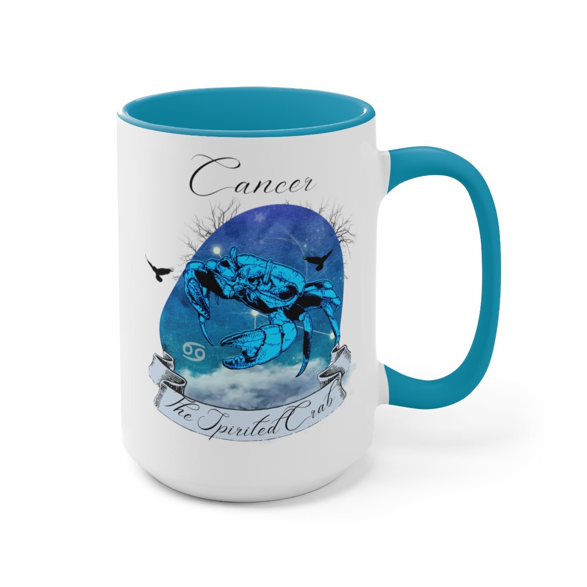 Cancer Zodiac Two-Tone Coffee Mugs, 15oz