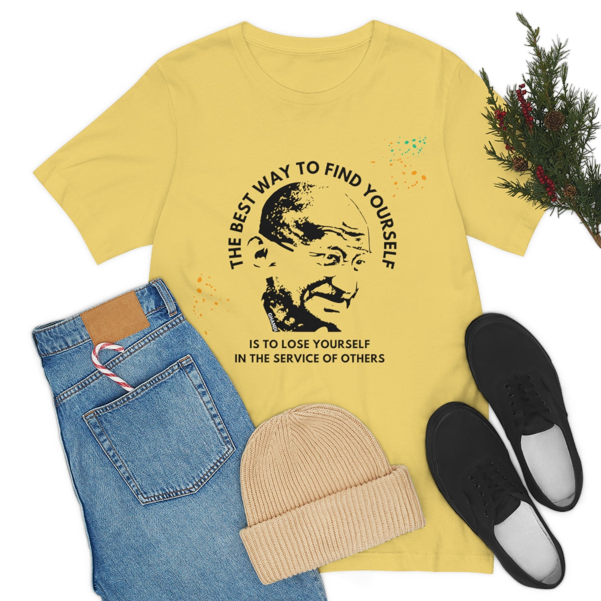 Ghandi T shirts, Best Way To Find Yourself Quote Ghandi Shirts, Statement Tees, Serve Others Shirts