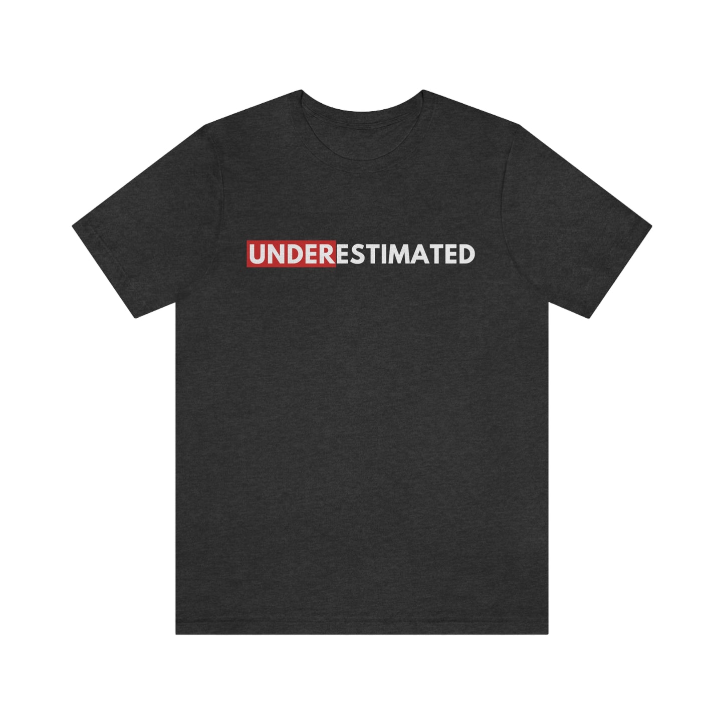 Under Estimated Statement Shirt Red Rectangle T Shirt Statement Tees