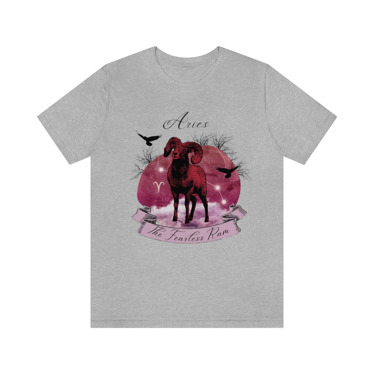 Zodiac Aries The Fearless Ram Astrology T Shirt | Unisex Jersey Short Sleeve Tee