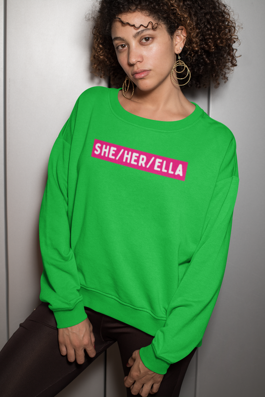 She Her Ella Latina Latinx Unisex Heavy Blend™ Crewneck Sweatshirt